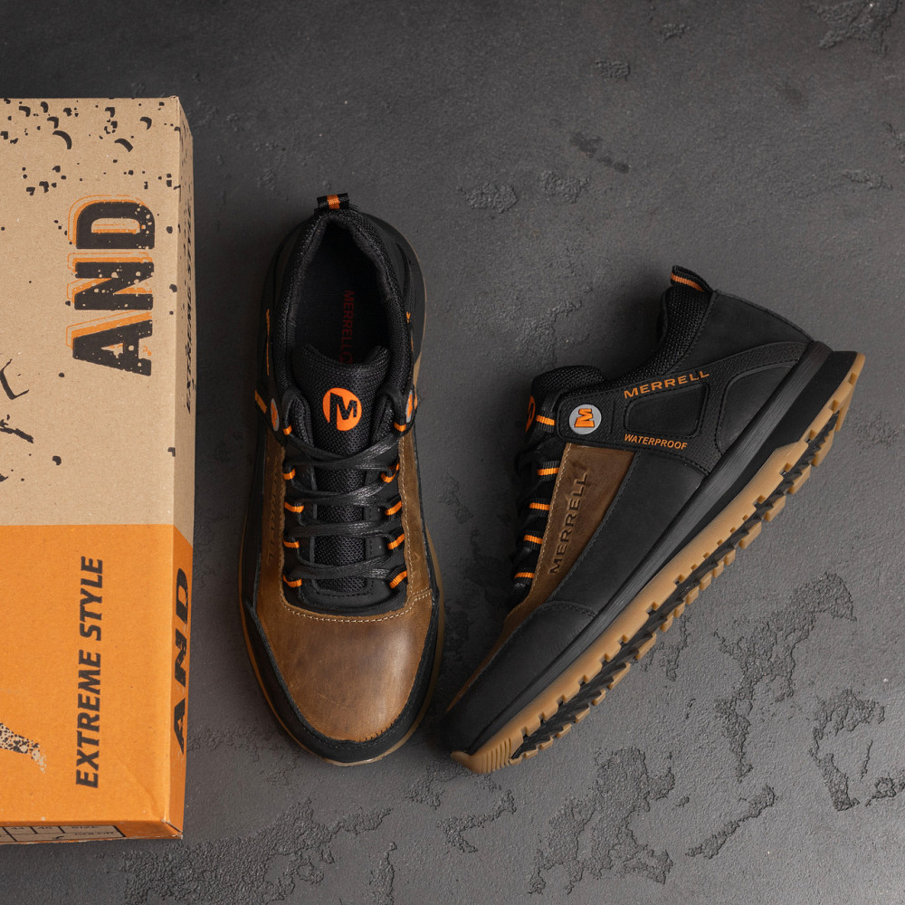 Мужские кожаные кроссовки Clasic Brown Киев - изображение 10