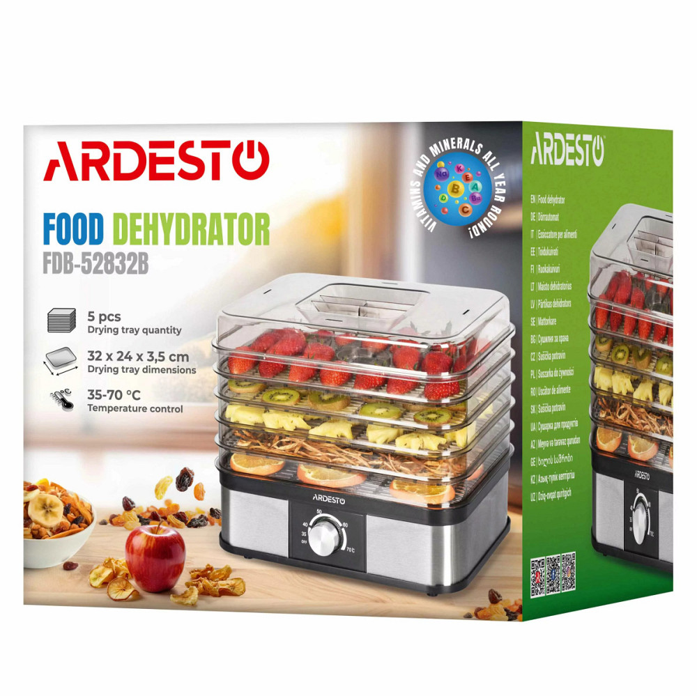 Сушилка для продуктов Ardesto FDB-52832B 245 Вт Київ - зображення 6