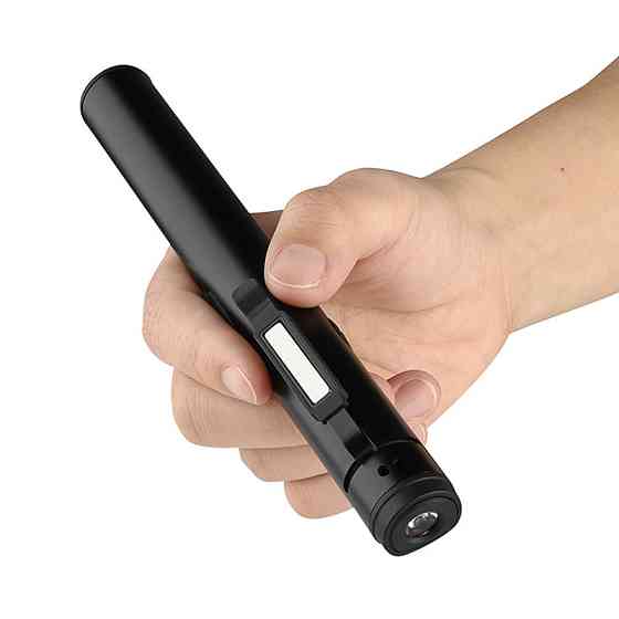 Фонарик светодиодный алюминиевый (COB+LED) с УФ, лазером и магнитом Pen Light  PROTESTER PRO-FL0305S Харків