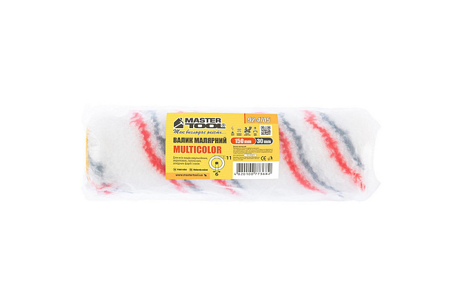 Валик малярный MASTERTOOL Multicolor 30/150/11 мм Ø 6 мм 92-4705_Р Харків - зображення 3