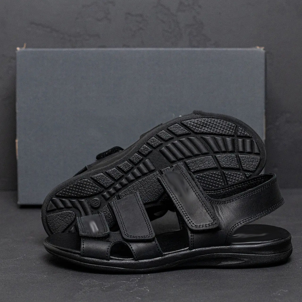 Мужские кожаные сандалии E-series Black Киев - изображение 10