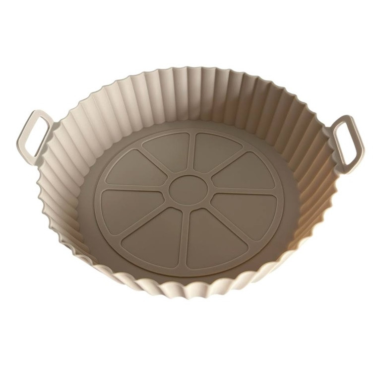 Форма в аерогриль круглая силиконовая 19143 20х20х5 см бежевая Київ - зображення 1