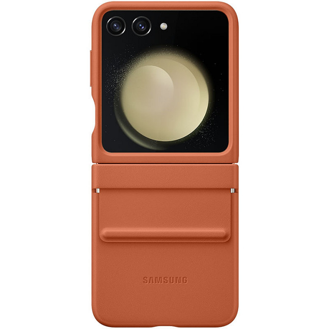 Кожаный чехол Leather Case (AAA) для Samsung Galaxy Z Flip5 Херсон - зображення 1