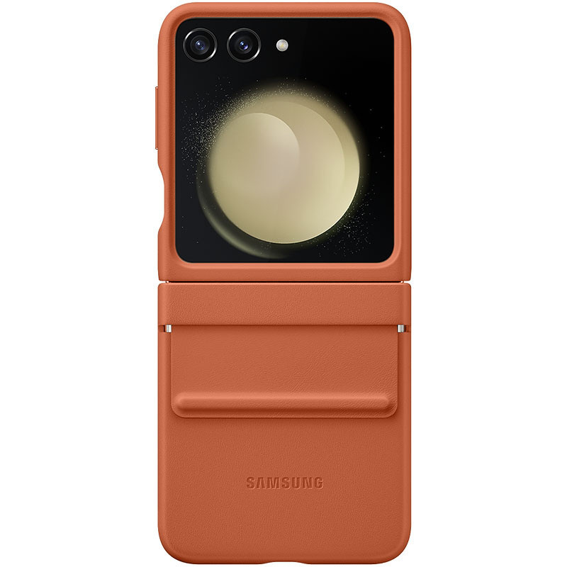 Кожаный чехол Leather Case (AAA) для Samsung Galaxy Z Flip5 Херсон - зображення 1