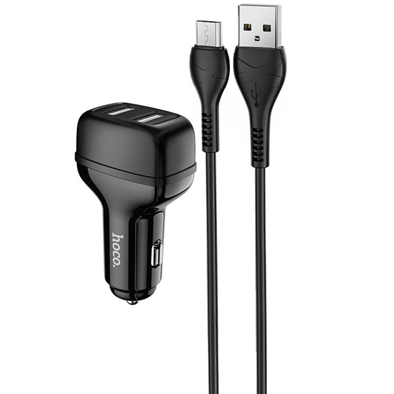 АЗУ Hoco Z36 Leader 2.4A (2USB-A) + кабель USB to MicroUSB Херсон - изображение 1