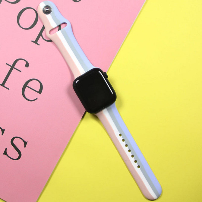 Силиконовый ремешок Rainbow для Apple Watch 38/40/41/42mm(ser.10) Херсон - изображение 4