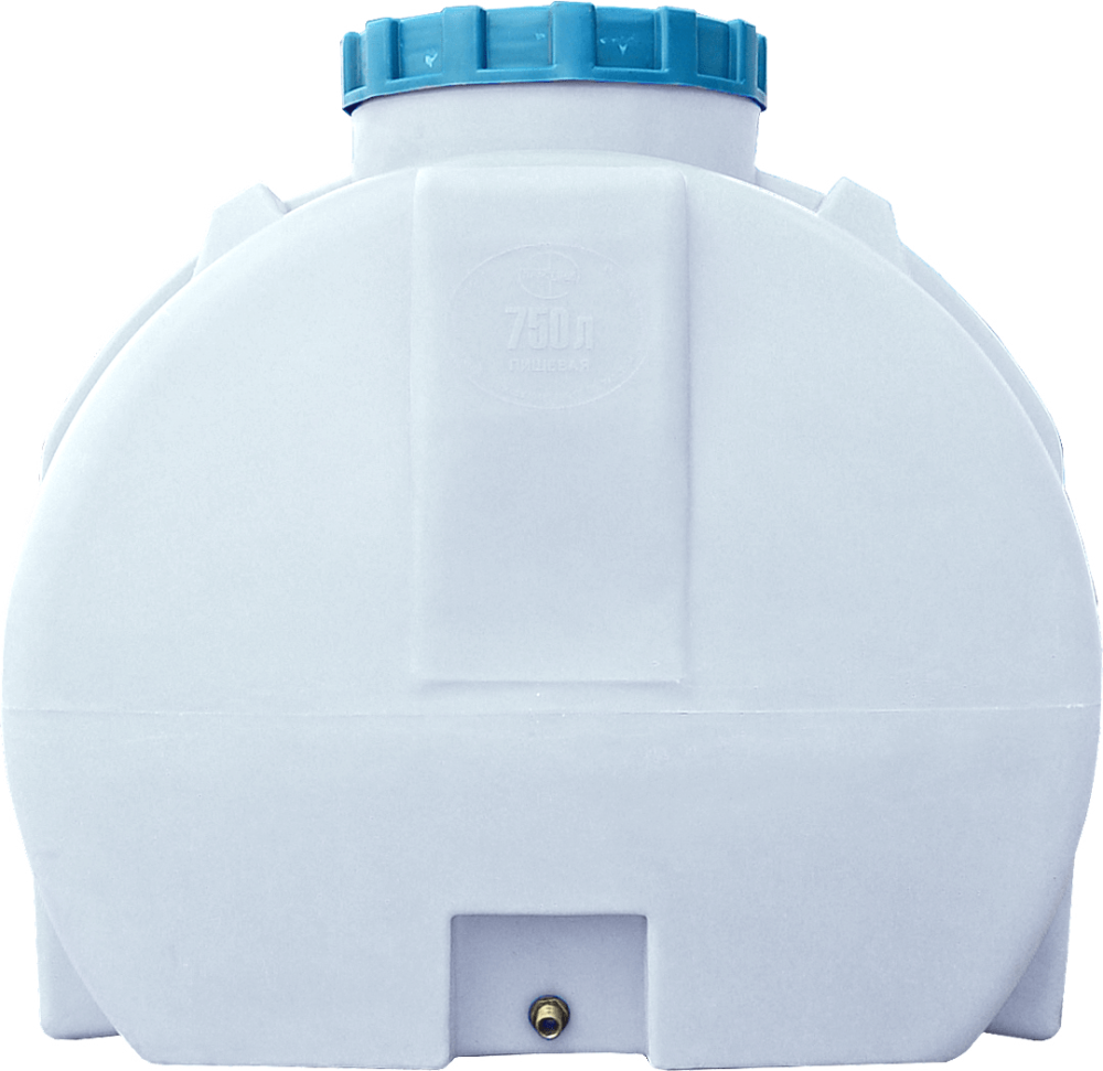 Емкость 750 л горизонтальная ГО ПБ белая Київ - зображення 2