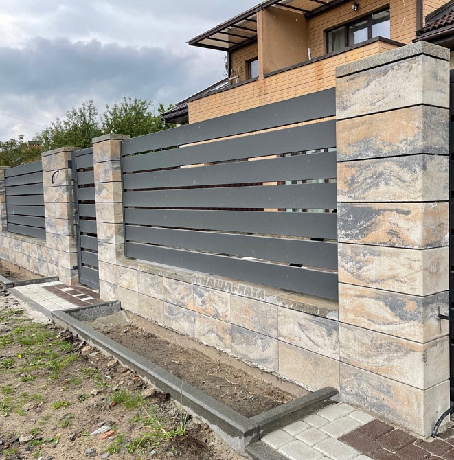 Блоки для будівництва паркану в стилі лофт Наша Хата Долина Долина - зображення 2