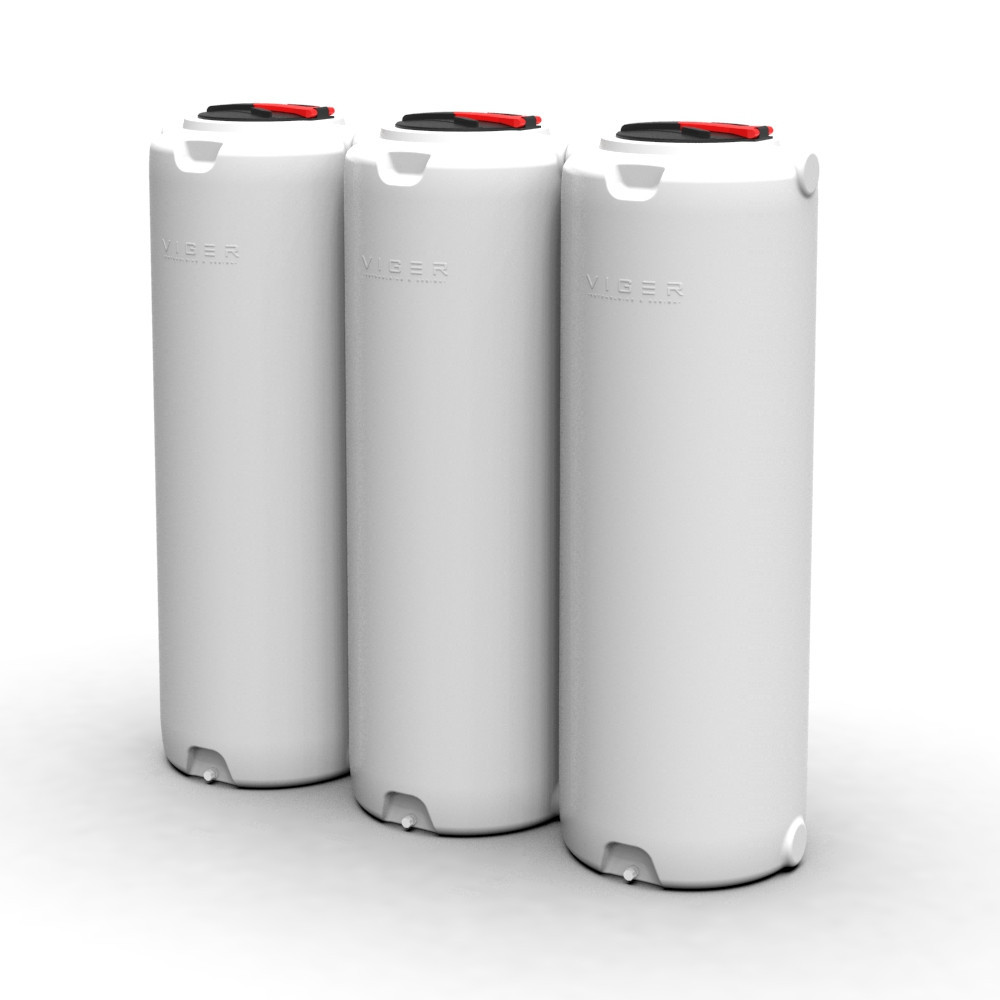 Емкость 1000 л узкая вертикальная Viger белая Київ - зображення 8