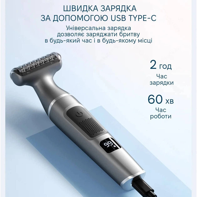 Триммер для тела Enchen A1 Grey 5 Вт серый Киев - изображение 8