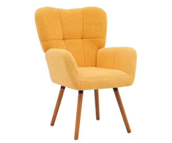 Крісло Флор тканина жовта букле тедді Днепр - изображение 3