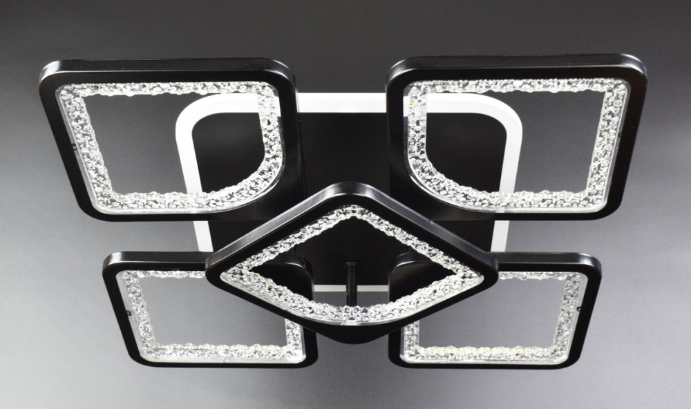 Люстра стельова LED з пультом A2281/4+1SQ-RGB-bk Чорний 11х40х40 см. Киев - изображение 1