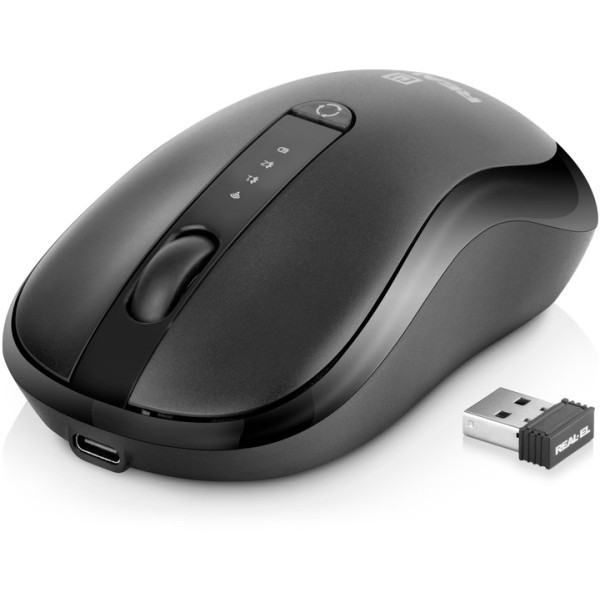 Мишка REAL-EL RM-450W Wireless USB Black (EL123200046) (Код товару:41571) Харьков - изображение 2