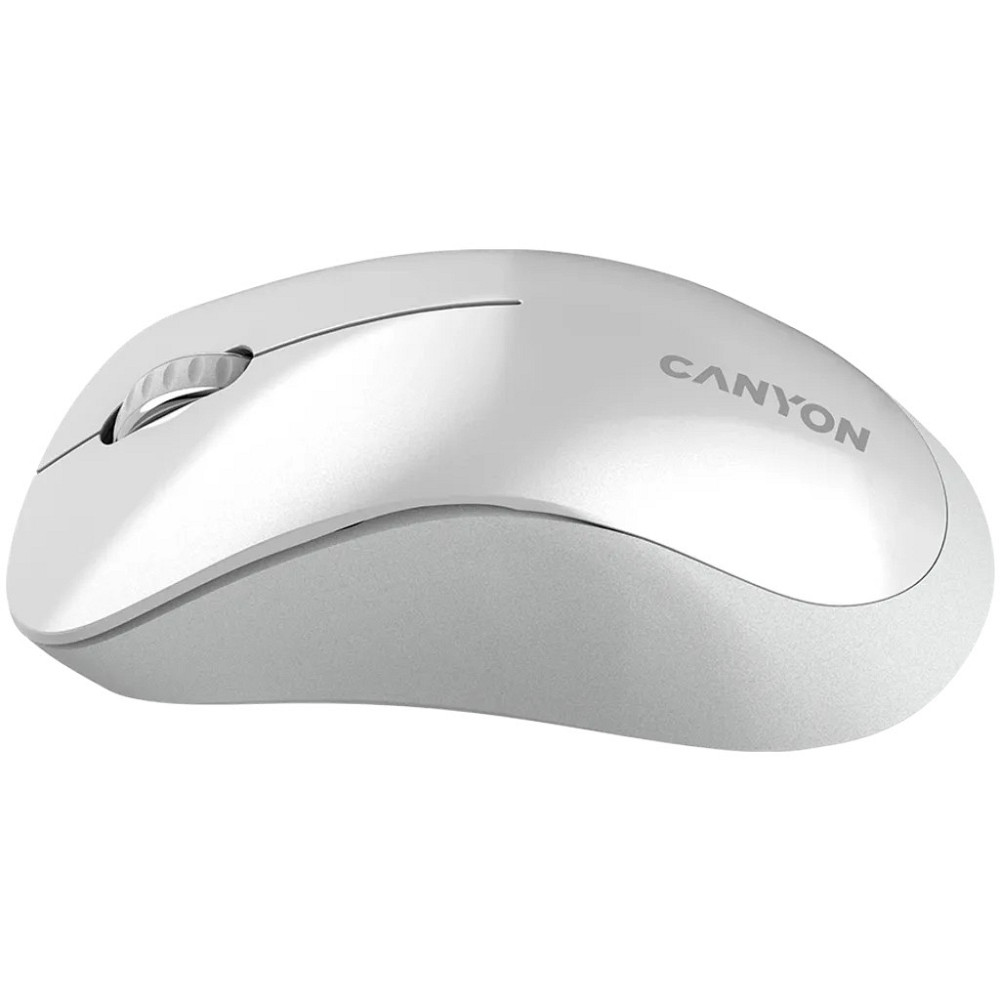 Мышь компьютерная безпроводная Canyon CNE-CMSW11PW Pearl White белая Київ - зображення 2