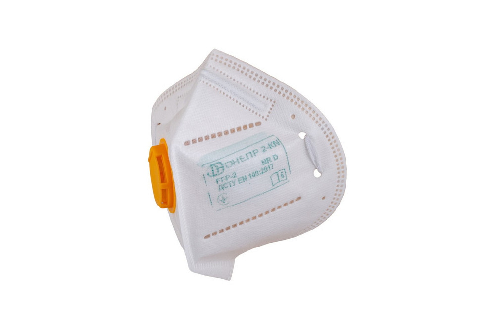 Респиратор MASTERTOOL ДНЕПР-2КN FFP2 12ПДК с клапаном 82-0177 Харків - зображення 1