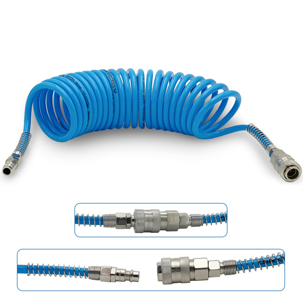 Шланг спиральный быстросъёмный 5,5x8мм L=5м полиуретановый AIRKRAFT AHC46-A Харків - зображення 7