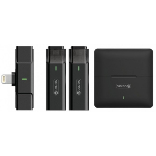 Мікрофон Veron EP033AH2-L бездротовий для телефона Lightning з кейсом зарядки Black (Код товару:3740 Харьков - изображение 2