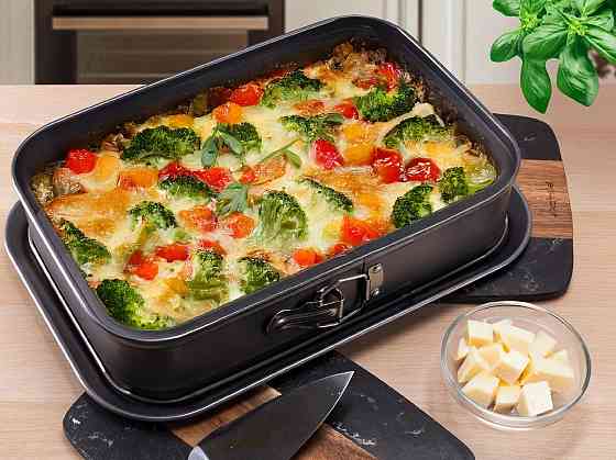 Форма для запекания Kamille 39.5*28*8см из углеродистой стали прямоугольная серая КМ6040 Одеса