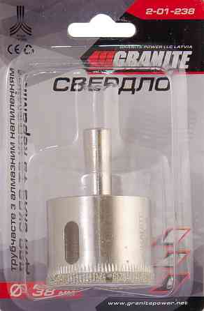 Сверло для стекла и керамики GRANITE трубчатое с алмазным напылением 38 мм 2-01-238 Харьков