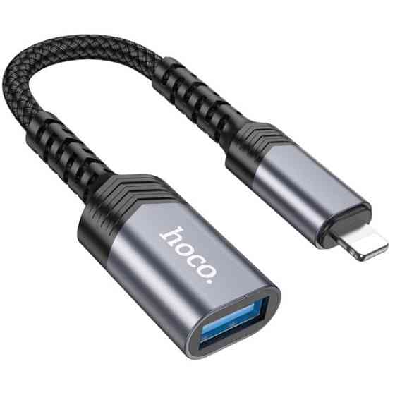 Адаптер Hoco UA24 Lightning to USB Metal Gray (Код товару:38864) Харків