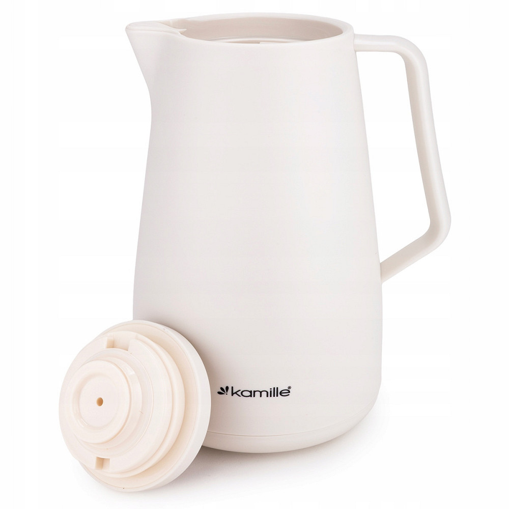 Термос конференционный 1,5л пластиковый со стеклянной колбой КМ 2011WH белый Одеса - зображення 1