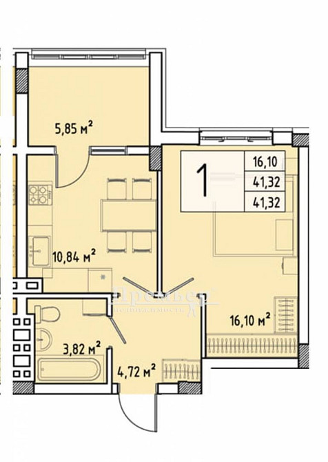 Пропонується до продажу 1 кімнатна квартира Одесса - изображение 1