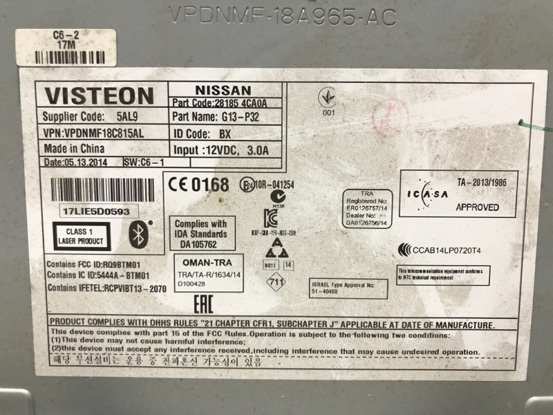 Магнитофон Nissan X-Trail T32 1.6 DIESEL R9M 2014 (б/у) Київ - зображення 5