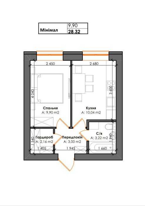 продажа 1-к квартира Киево-Святошинский, Гатное, 36400 $  - изображение 2