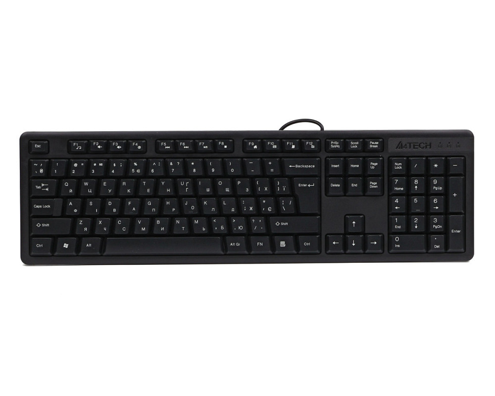 Клавиатура компьютерная проводная A4Tech KKS-3USB(Black) черная Київ - зображення 1