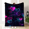 Плед 3D Неонові сердечка 3332_A 15686 160х200 см Киев
