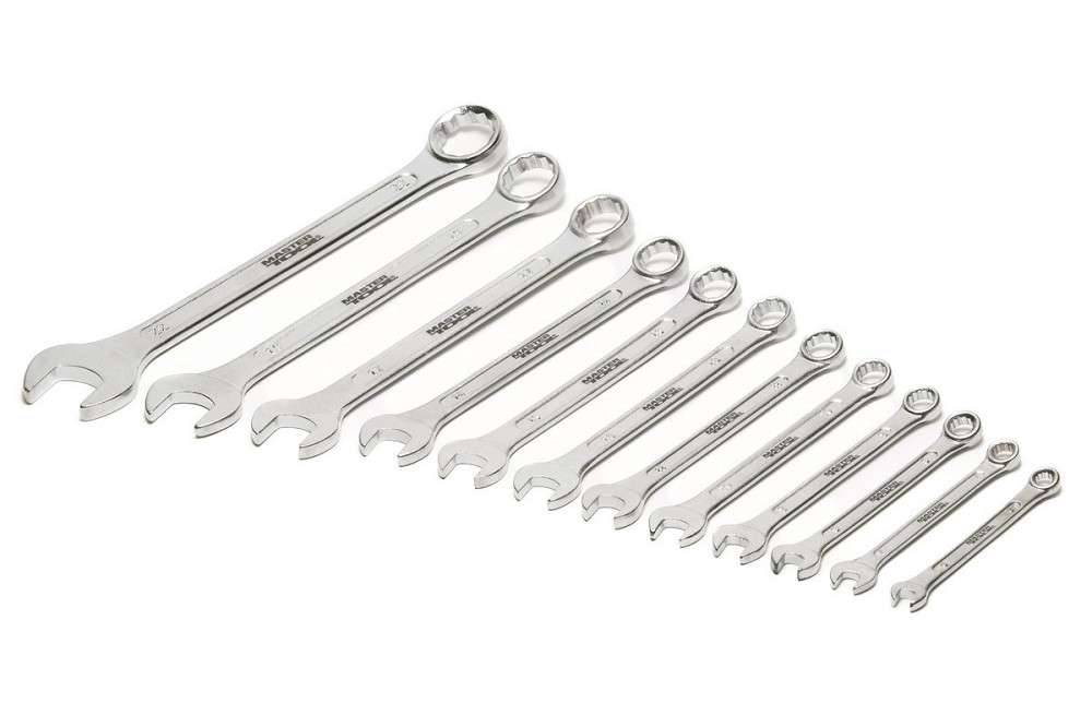 Ключи комбинированные MASTERTOOL MATT FINISH набор 12 шт (6/7/8/9/10/11/12/13/14/17/19/22 мм) CrV st Харків - зображення 2