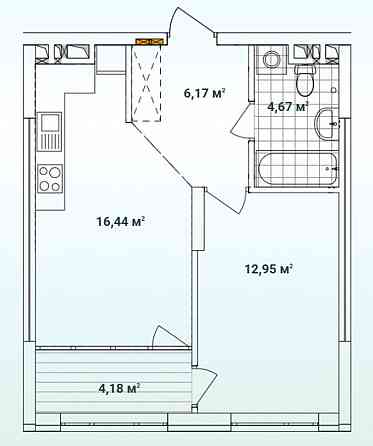 продажа 1-к квартира Киев, Подольский, 72000 $ Київ