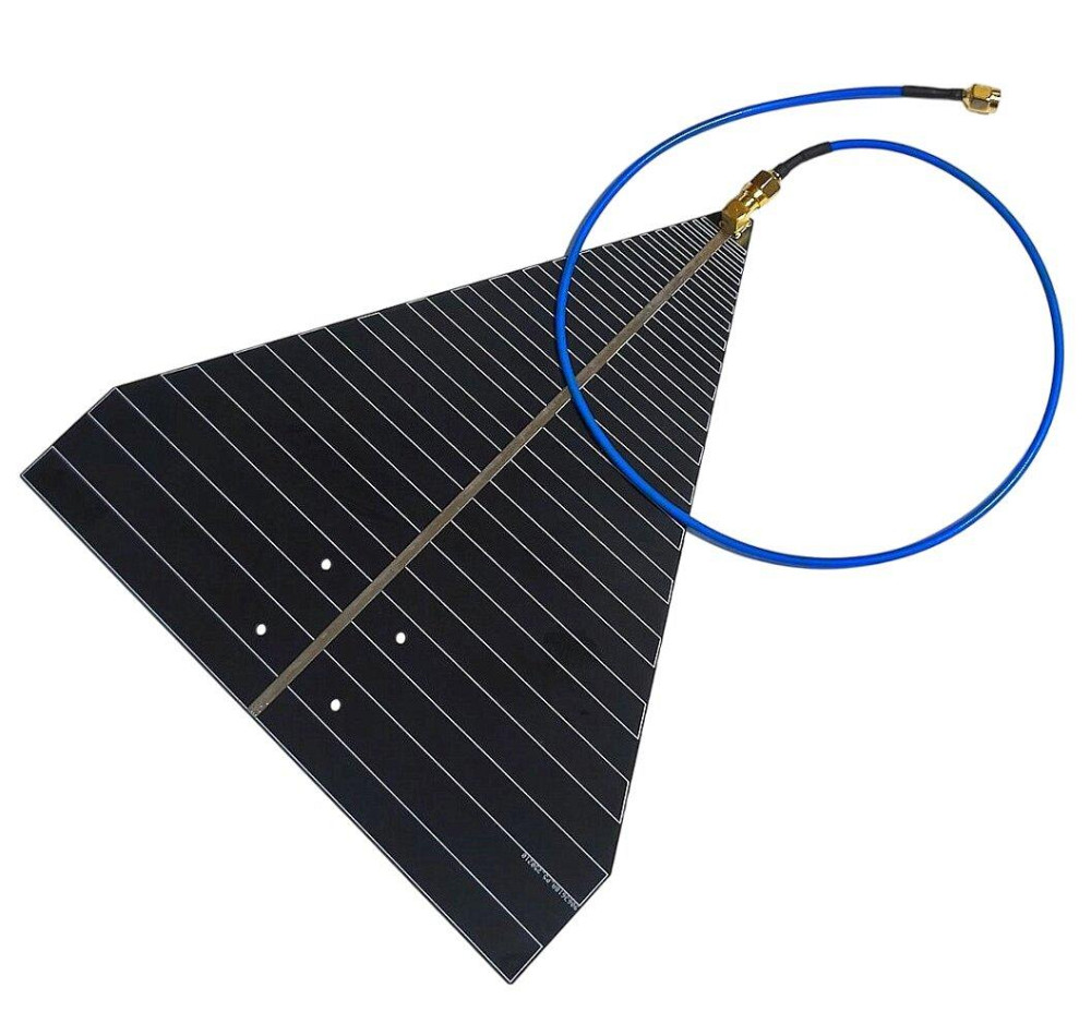 UWB антенна 500 - 6300 МГц 6-7 дБ, до 50 Вт, RP SMA-female, логопериодическая с пигтейлом 50 см Дніпро - зображення 1