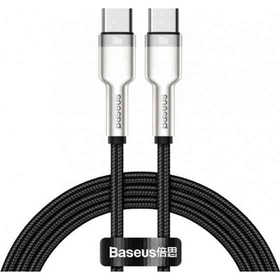 Кабель Baseus Cafule Series Metal Type-C to Type-C 100W 1m Black (CATJK-C01) Харків