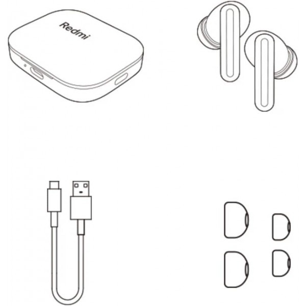 Bluetooth-гарнітура Xiaomi Redmi Buds 5 White (BHR7628GL) (Код товару:38470) Харків - зображення 4