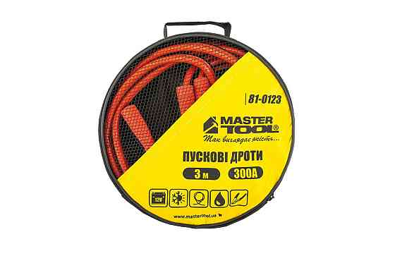 Провода пусковые MASTERTOOL 300А/12V 3 м t до -40°C сумка для хранения 81-0123 Харків