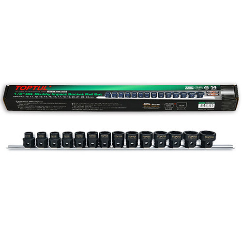 Набор головок ударных низкопрофильных с 6-гр. хвостовиком 1/2" 10-24мм 14ед. TOPTUL GDBU1402 Харьков - изображение 1