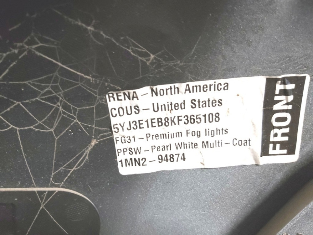 Бампер передний PEARL WHITE MULTI-COAT-PPSW в сборе с кронш. креп. парктроников, противотум. фар и п Киев - изображение 5