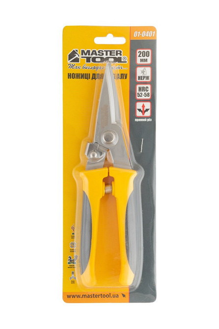 Ножницы для металла MASTERTOOL универсальные 200 мм прямой рез 01-0401 Харків - зображення 3