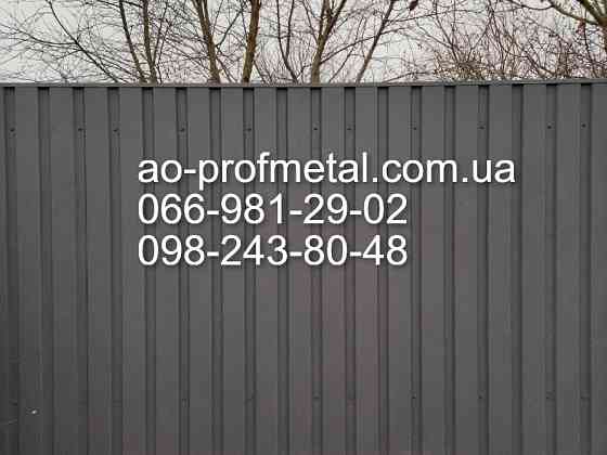 Профнастил графітового кольору RAL 7024 з матовою поверхнею. Київ