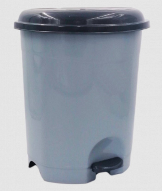 Ведро для мусора с педалью Planet №3 12 л сірий атрацит Київ - зображення 1