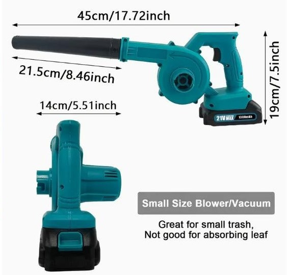 Бездротовий пилосос та повітродувка з двома акумуляторами 1300 мАг і зарядним пристроєм Київ - зображення 2