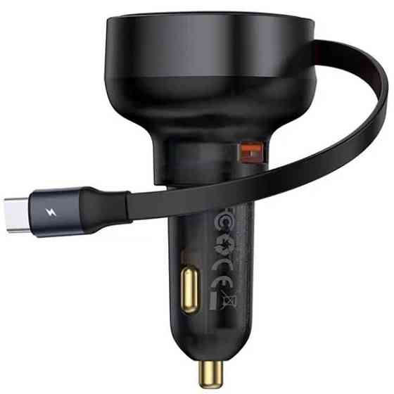 АЗУ Baseus Enjoyment Pro PD60W+QC3.0 with retractable cable (1USB-A/1C) (C000578) Херсон