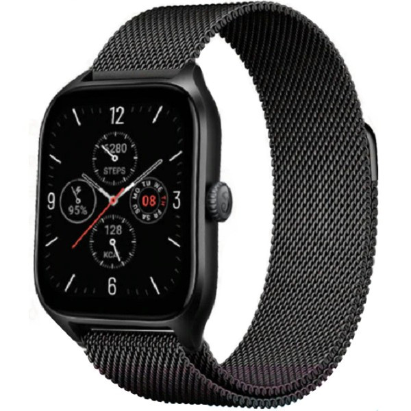 DM Ремінець Міланська петля для Apple Watch 38/40/41 mm Black Харків - зображення 1