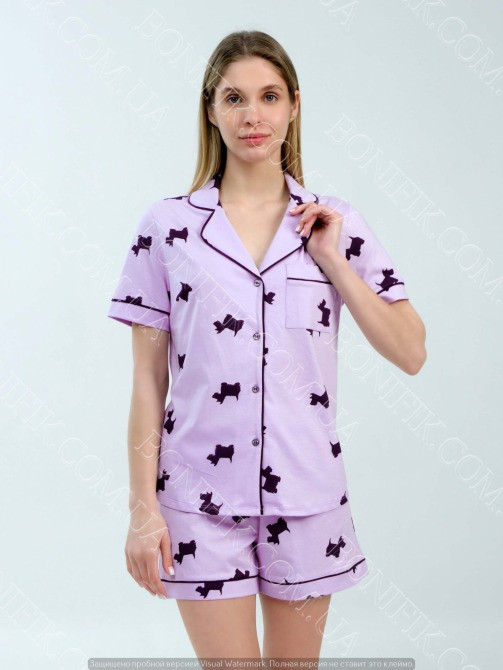 Женская лавандовая пижама "Lavender Puppies" (12062) (арт. 1694) Кривой Рог - изображение 3