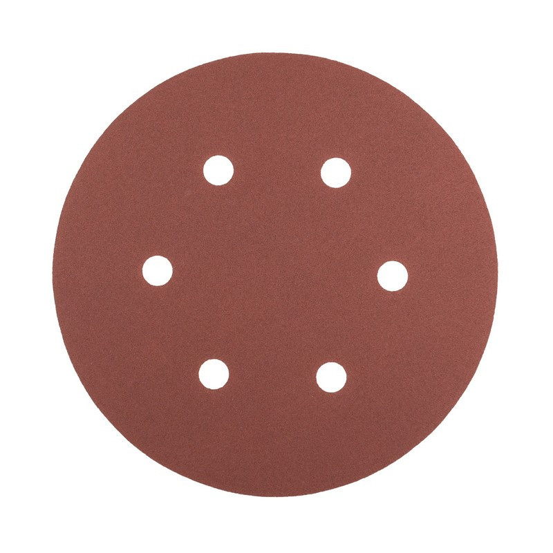 Круг шлифовальный на липучке MASTERTOOL 225 мм/6 отв P120 набор 5 шт 08-2012-H Харків - зображення 1