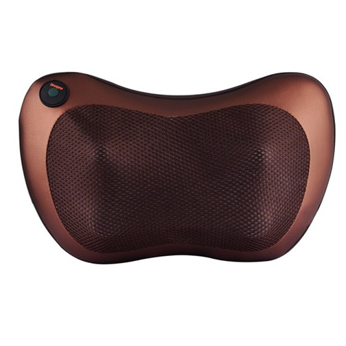 Массажная подушка инфракрасный роликовый массажер для шеи и спины Massage Pillow 19125 коричневая Київ - зображення 3