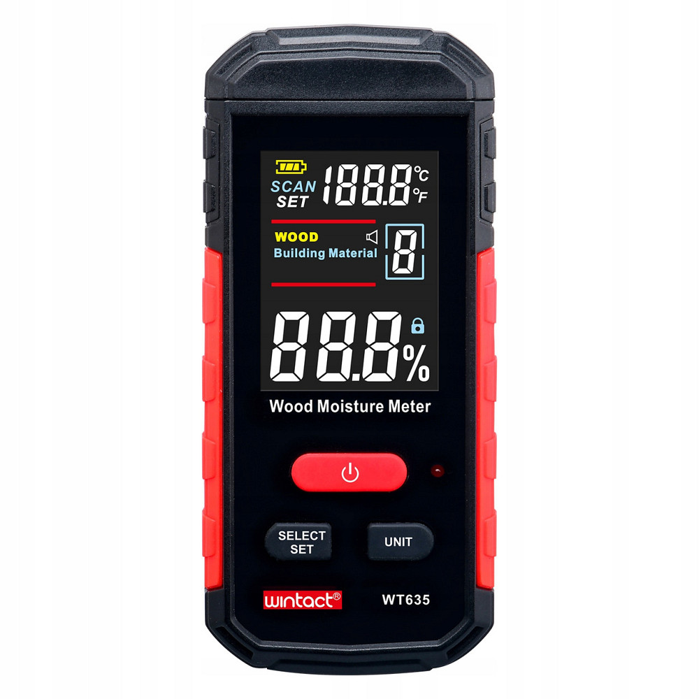 Влагомер бесконтактный для древесины и стройматериалов 0,5-69% WINTACT WT635 Харків - зображення 2