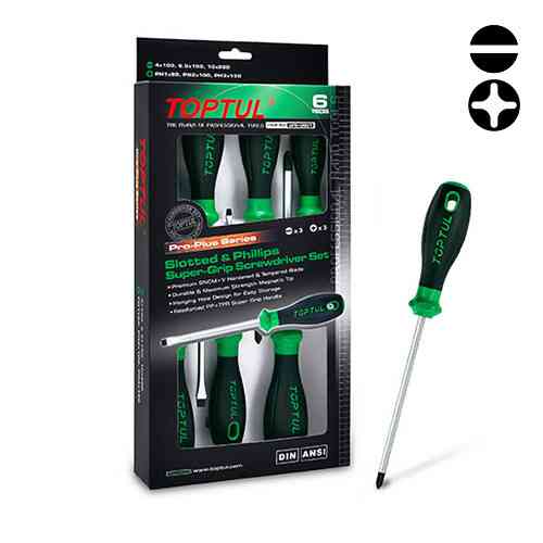 Набор профессиональных отверток 6 ед. PRO-PLUS SERIES TOPTUL GFE-0601 Харьков
