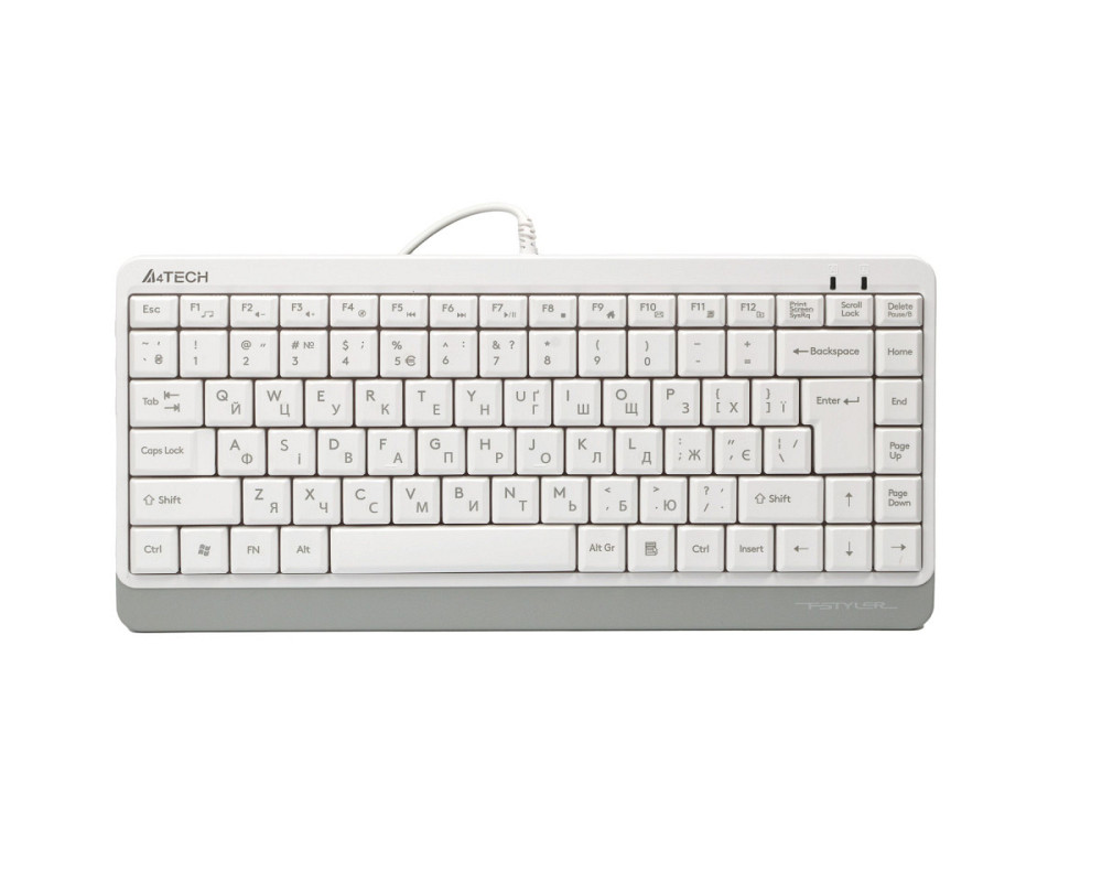 Клавиатура компьютерная проводная A4Tech Fstyler Compact Size FK11 USB (White) белая Київ - зображення 1
